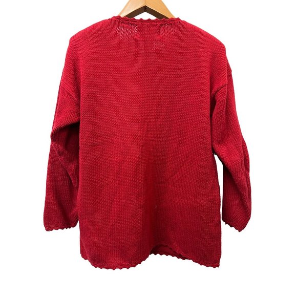 Tiara International Design Beaded Embroidered Bear Whimsical Bear Christmas Swea - Picture 9 of 10